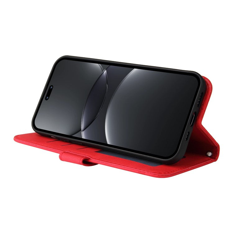 For Huawei nova 13 Pro 5G Wallet Case Skin Touch Leather Phone Cover Tree Pattern Hardware - Red