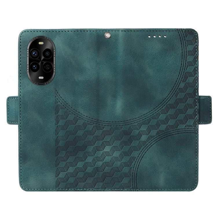 For Huawei nova 13 Pro 5G Case PU Leather Phone Cover Rhombus Starry Imprinted - Green