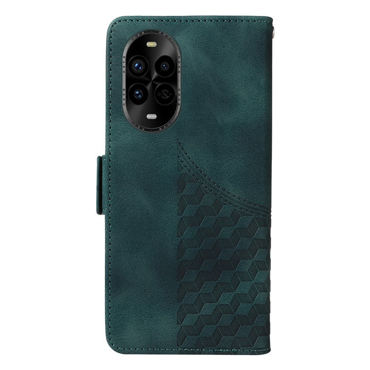 For Huawei nova 13 Pro 5G Case PU Leather Phone Cover Rhombus Starry Imprinted - Green
