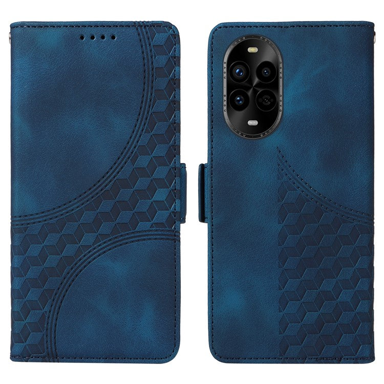 For Huawei nova 13 Pro 5G Case PU Leather Phone Cover Rhombus Starry Imprinted - Blue