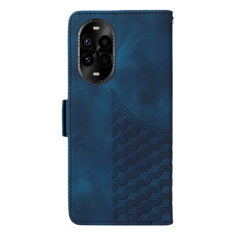 For Huawei nova 13 Pro 5G Case PU Leather Phone Cover Rhombus Starry Imprinted - Blue