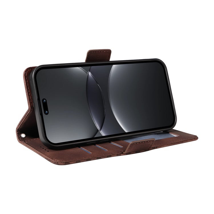 For Huawei nova 13 Pro 5G Case PU Leather Phone Cover Rhombus Starry Imprinted - Brown