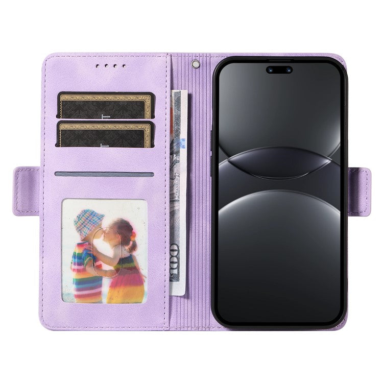 For Huawei nova 13 Pro 5G Case PU Leather Phone Cover Rhombus Starry Imprinted - Purple