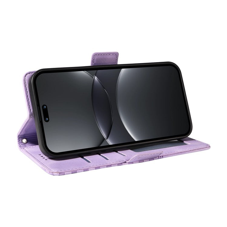 For Huawei nova 13 Pro 5G Case PU Leather Phone Cover Rhombus Starry Imprinted - Purple