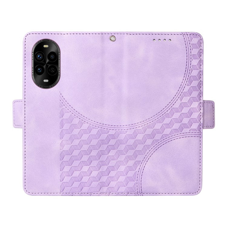 For Huawei nova 13 Pro 5G Case PU Leather Phone Cover Rhombus Starry Imprinted - Purple