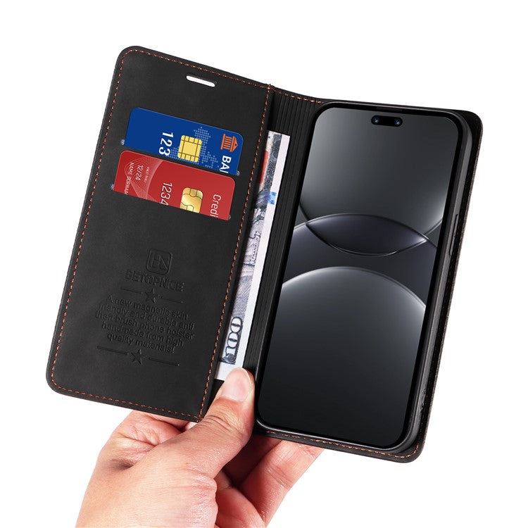 BETOPNICE 003 For Huawei nova 13 Pro 5G Wallet Case Leather Phone Cover with Stand - Black