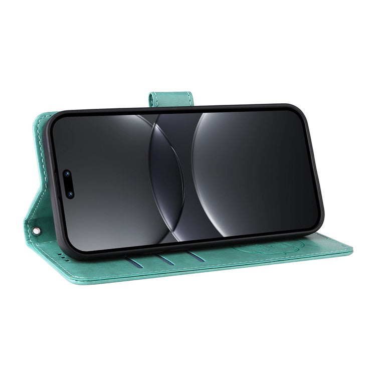 For Huawei nova 13 Pro 5G Leather Case Butterfly Floral Imprint Wallet Stand Cover - Green