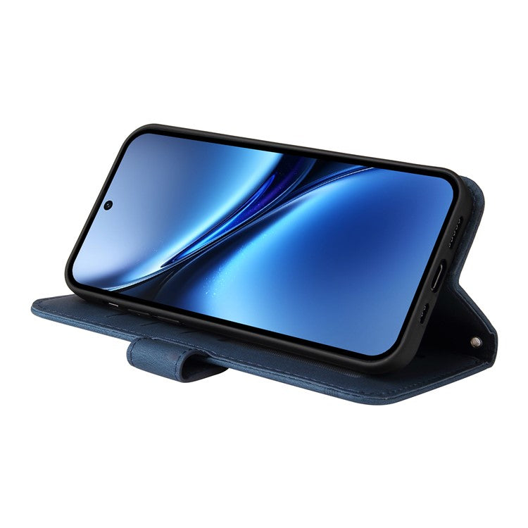 For vivo X200 5G Wallet Case Skin Touch Leather Phone Cover Tree Pattern Hardware - Blue