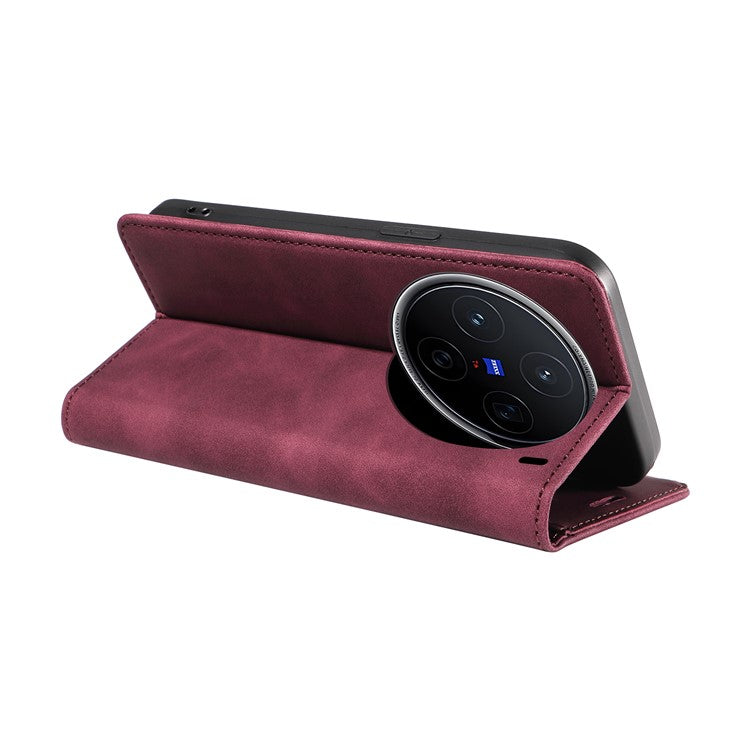 BETOPNICE 003 For vivo X200 5G Wallet Case Leather Phone Cover with Stand - Red