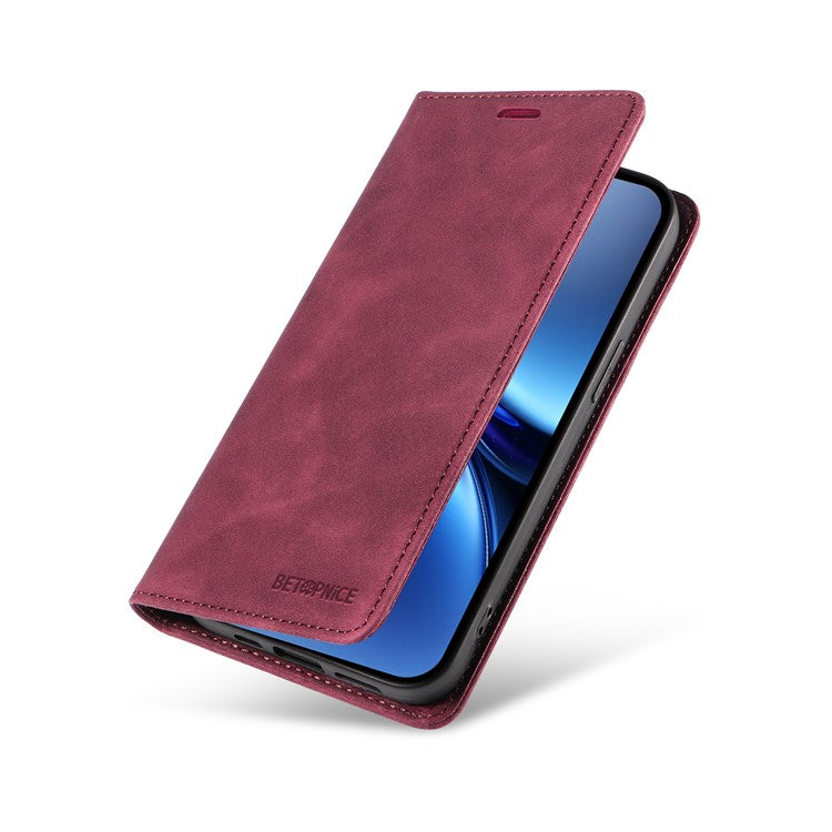 BETOPNICE 003 For vivo X200 5G Wallet Case Leather Phone Cover with Stand - Red