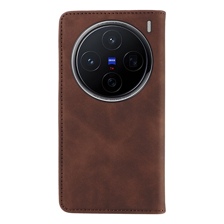 BETOPNICE 003 For vivo X200 5G Wallet Case Leather Phone Cover with Stand - Brown