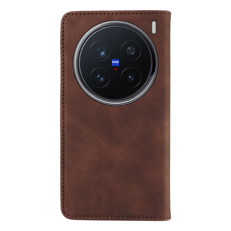 BETOPNICE 003 For vivo X200 Pro 5G Wallet Case Leather Phone Cover with Stand - Brown