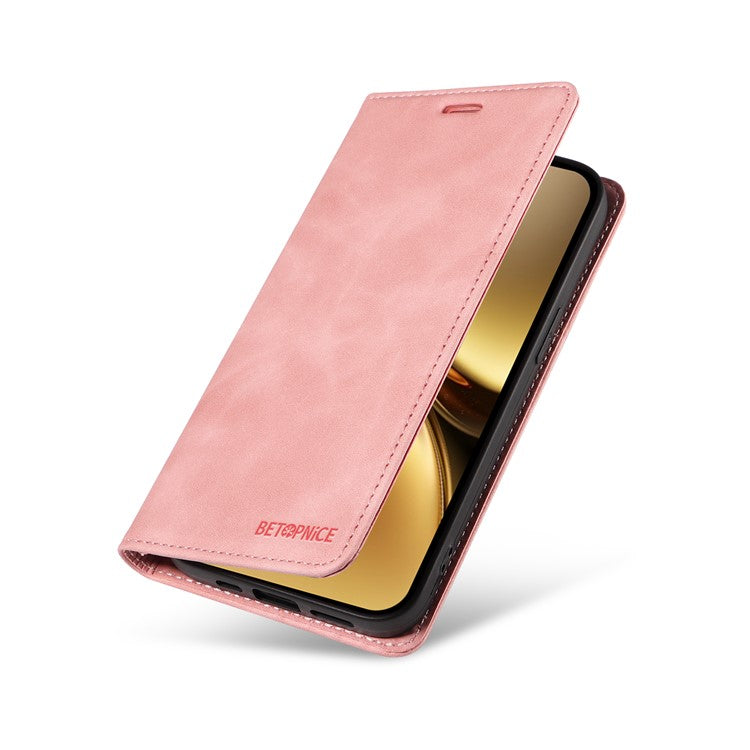BETOPNICE 003 For vivo X200 Pro 5G Wallet Case Leather Phone Cover with Stand - Pink