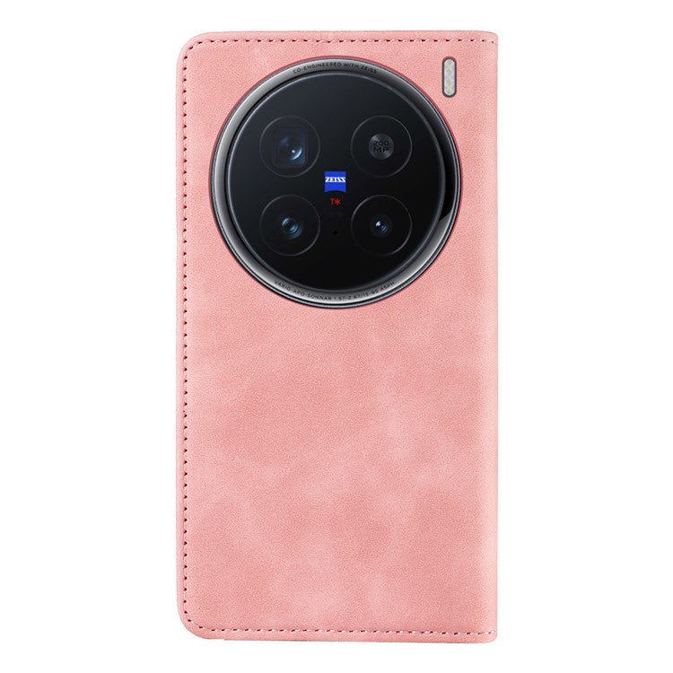 BETOPNICE 003 For vivo X200 Pro 5G Wallet Case Leather Phone Cover with Stand - Pink