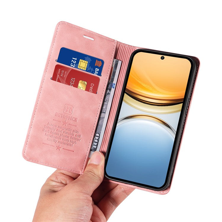 BETOPNICE 003 For vivo Y300 Pro 5G Wallet Case Leather Phone Cover with Stand - Pink