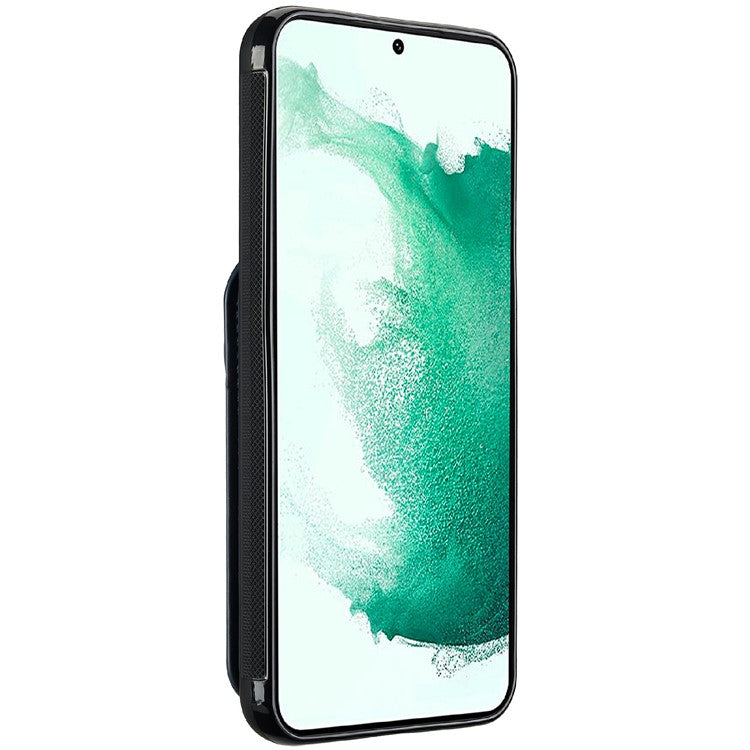 LC.IMEEKE L3 For Samsung Galaxy S22+ 5G Magnetic Case Detachable Card Holder Leather TPU Mobile Cover - Blue