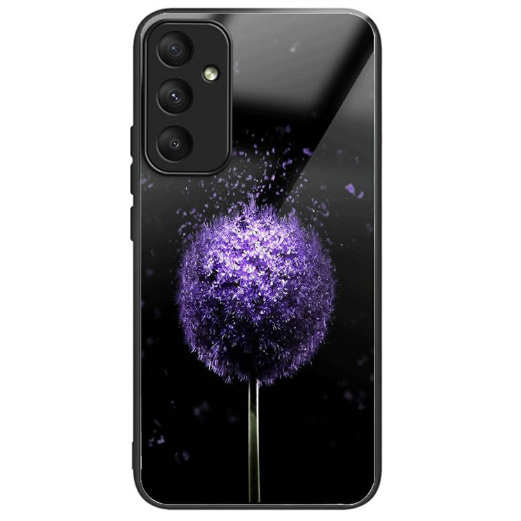 For Samsung Galaxy S24 FE Case Tempered Glass TPU Drop-Proof Phone Cover Pattern Printing - Dandelion