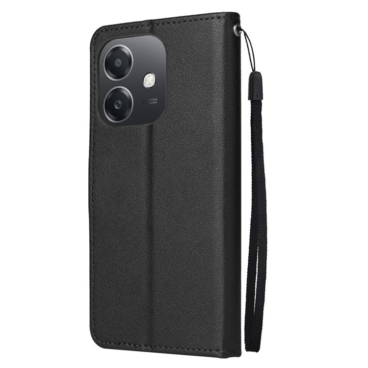 Wallet Phone Case for Oppo A3 4G / 5G / A3x 4G / 5G (India) / A60 5G / A40 4G PU Leather Cover - Black