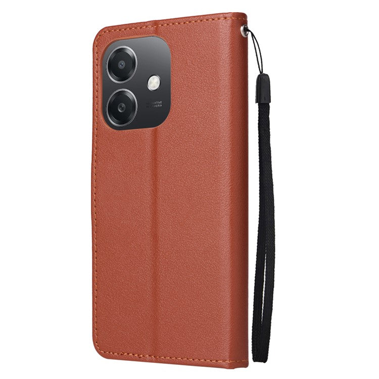 Wallet Phone Case for Oppo A3 4G / 5G / A3x 4G / 5G (India) / A60 5G / A40 4G PU Leather Cover - Brown