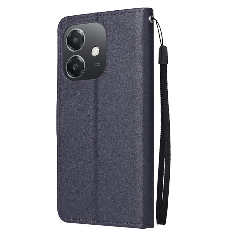 Wallet Phone Case for Oppo A3 4G / 5G / A3x 4G / 5G (India) / A60 5G / A40 4G PU Leather Cover - Blue