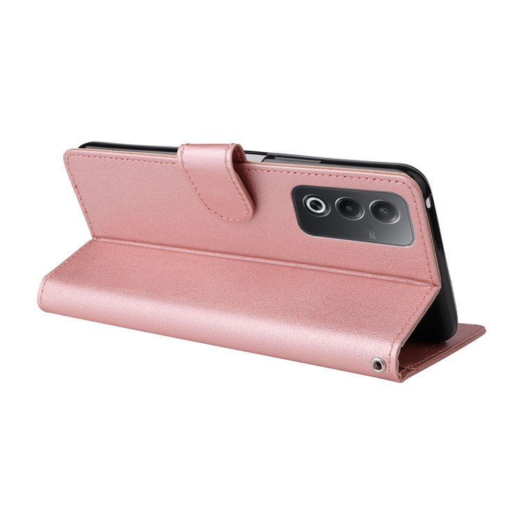 Wallet Phone Case for Oppo A80 5G / A3 Pro (India) 5G / A3 Pro (Global) 5G / K12x 5G (India) / A3x 5G (China) PU Leather Phone Cover - Rose Gold