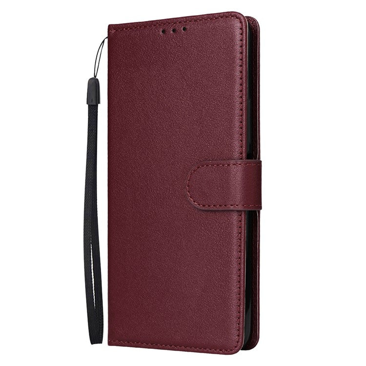 Wallet Phone Case for Oppo A80 5G / A3 Pro (India) 5G / A3 Pro (Global) 5G / K12x 5G (India) / A3x 5G (China) PU Leather Phone Cover - Wine Red