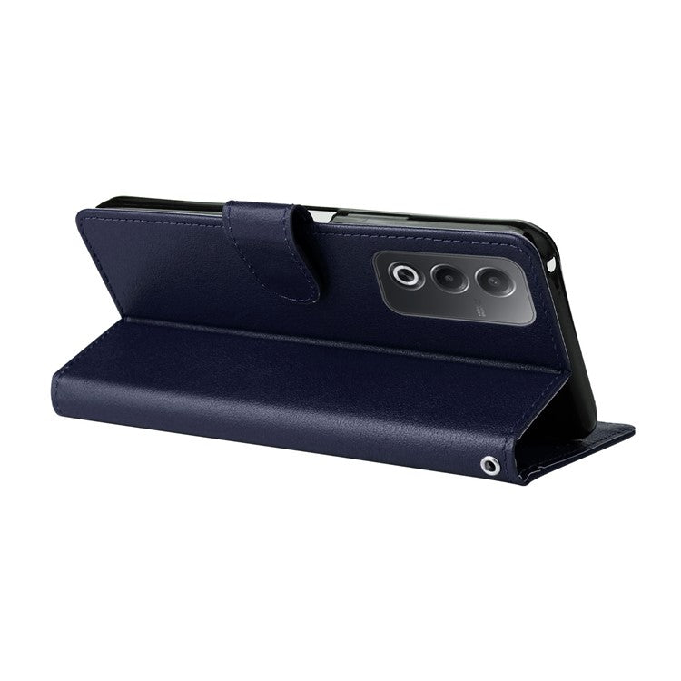 Wallet Phone Case for Oppo A80 5G / A3 Pro (India) 5G / A3 Pro (Global) 5G / K12x 5G (India) / A3x 5G (China) PU Leather Phone Cover - Blue