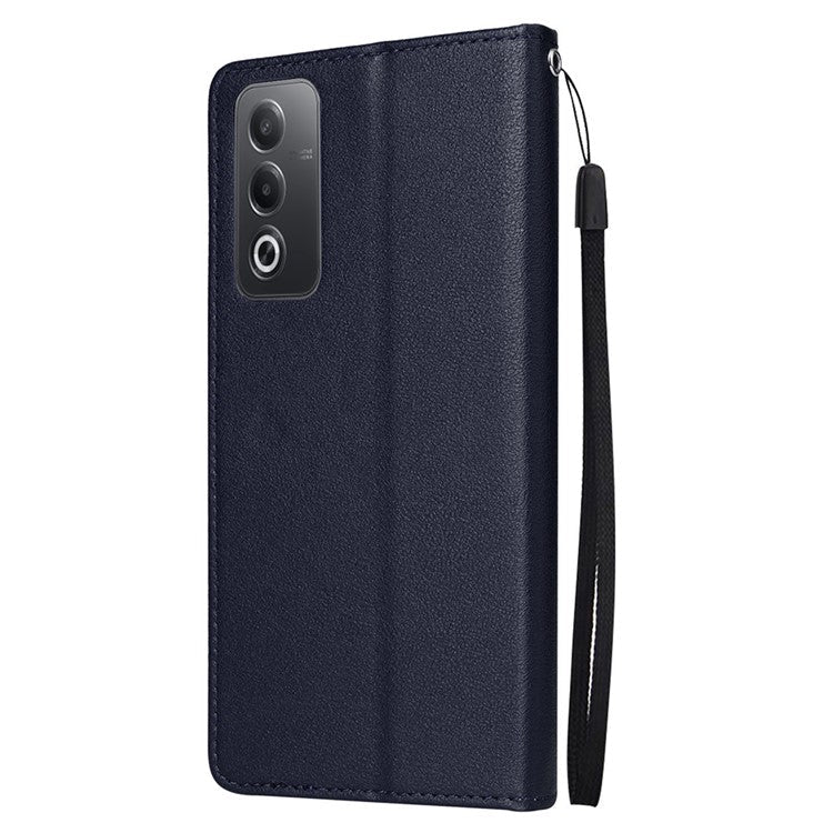 Wallet Phone Case for Oppo A80 5G / A3 Pro (India) 5G / A3 Pro (Global) 5G / K12x 5G (India) / A3x 5G (China) PU Leather Phone Cover - Blue