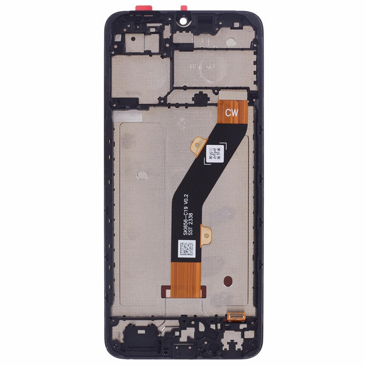 For TECNO Pop 7 BF6 Grade C LCD Screen and Digitizer Assembly + Frame Part (Without Logo)