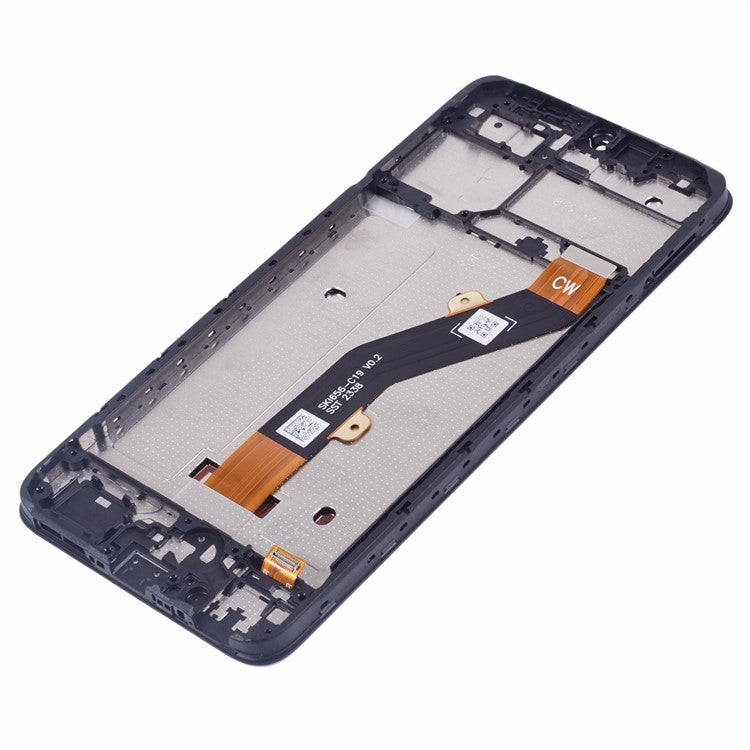 For TECNO Pop 7 BF6 Grade C LCD Screen and Digitizer Assembly + Frame Part (Without Logo)