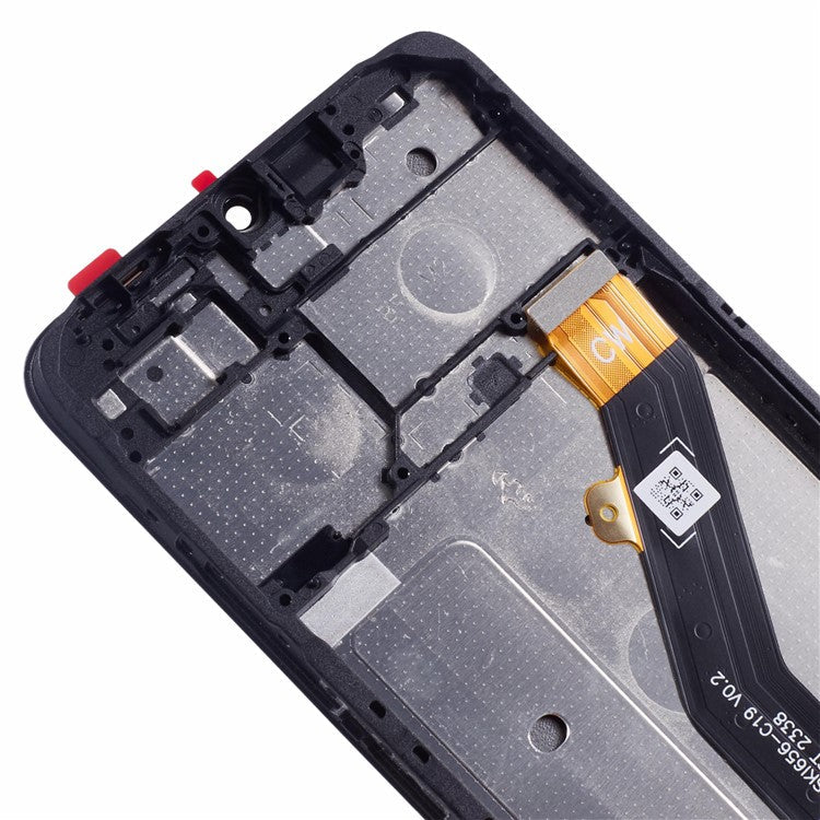 For TECNO Pop 7 BF6 Grade C LCD Screen and Digitizer Assembly + Frame Part (Without Logo)