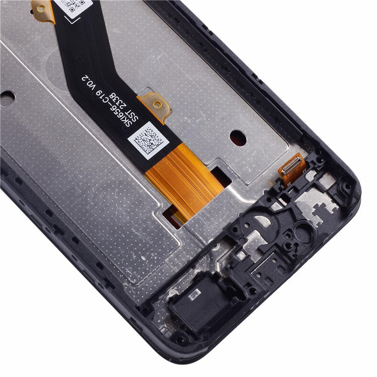For TECNO Pop 7 BF6 Grade C LCD Screen and Digitizer Assembly + Frame Part (Without Logo)