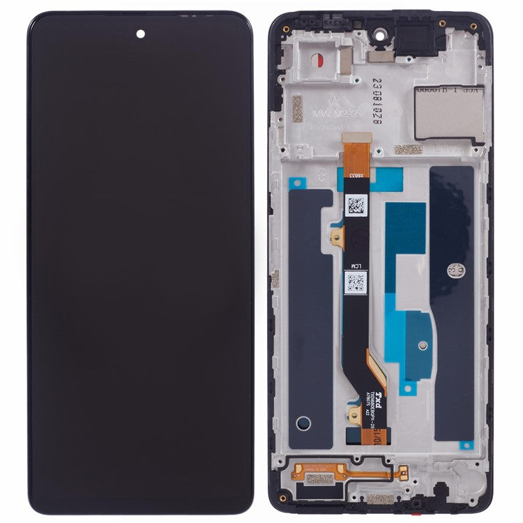 For TECNO Pova 5 4G LH7n Grade C LCD Screen and Digitizer Assembly + Frame Part (Without Logo)