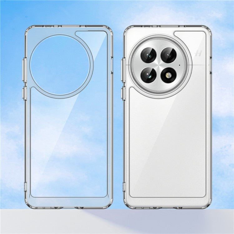 WANLONFENG MF Series for OnePlus 13 Case TPU+Acrylic Clear Phone Cover with Tempered Glass Film