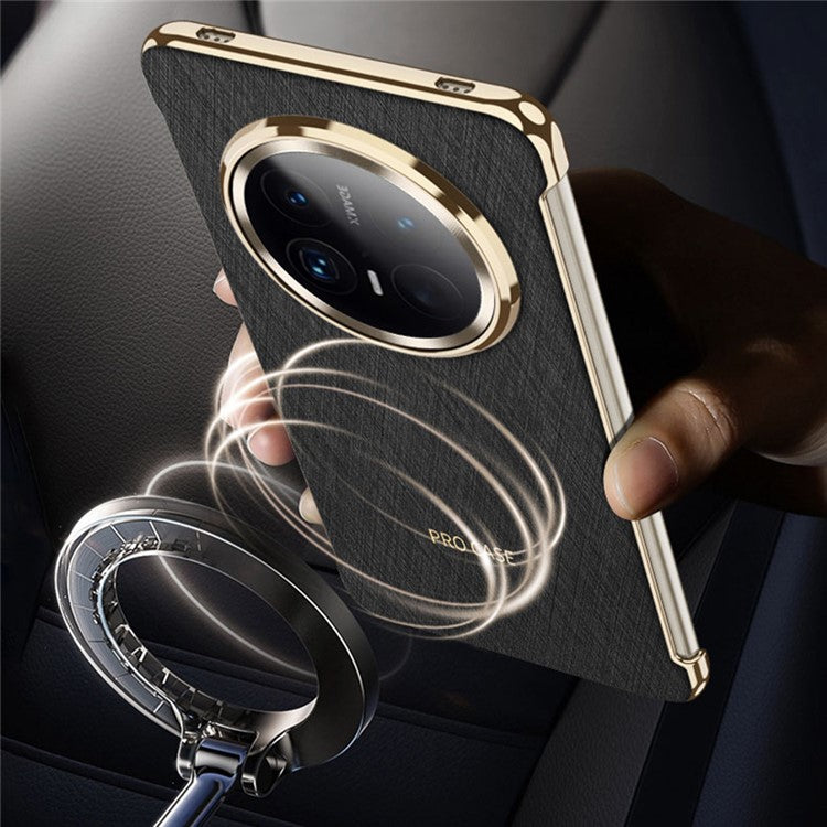 GKK For Huawei Mate 70 Pro / 70 Pro+ Case Compatible with MagSafe Electroplating Phone Cover - Black
