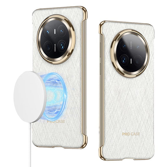 GKK For Huawei Mate 70 Pro / 70 Pro+ Case Compatible with MagSafe Electroplating Phone Cover - White