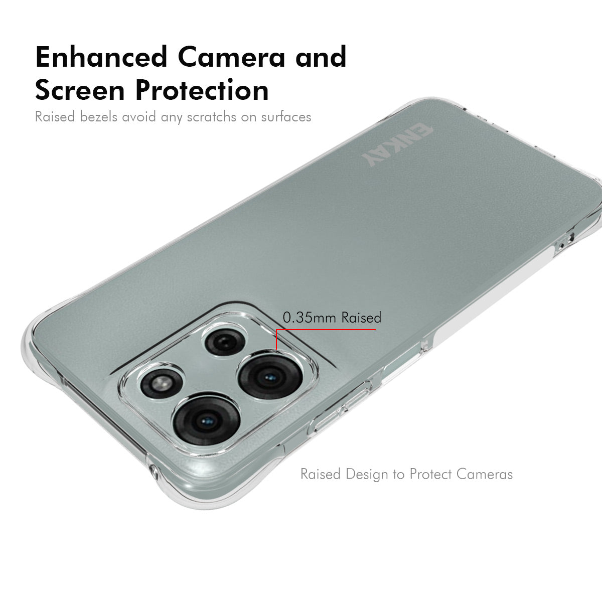 For Motorola Moto G Play (2025) 4G ENKAY HAT PRINCE Case Transparent TPU Drop-Proof Phone Cover - Transparent