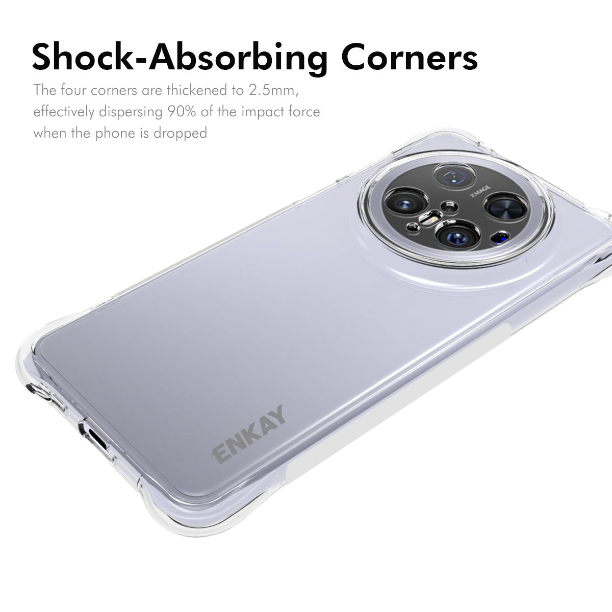 For Huawei Mate 70 Pro Clear Phone Case ENKAY HAT PRINCE Shockproof Anti-Slip TPU Cover - Transparent