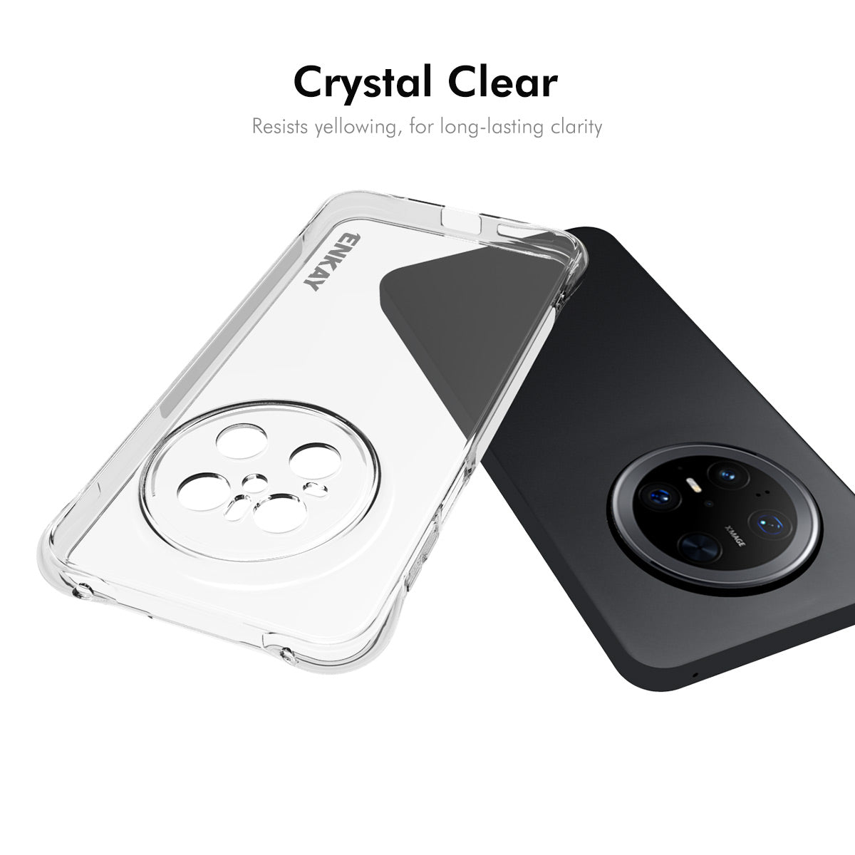 For Huawei Mate 70 Clear Phone Case ENKAY HAT PRINCE Shockproof Anti-Slip TPU Cover - Transparent