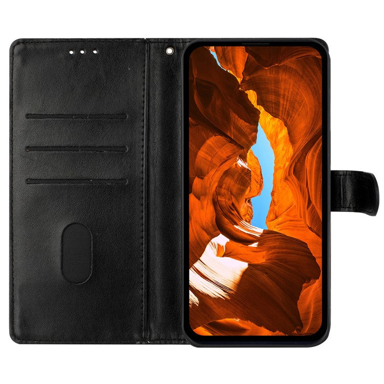 For Motorola Moto G75 5G Wallet Phone Case Butterfly Floral Imprint Leather Flip Cover - Black