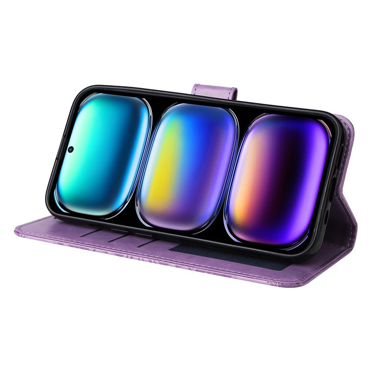 For Infinix Hot 50 Pro+ 4G Case Sunflower Imprint Leather Wallet Phone Cover - Purple