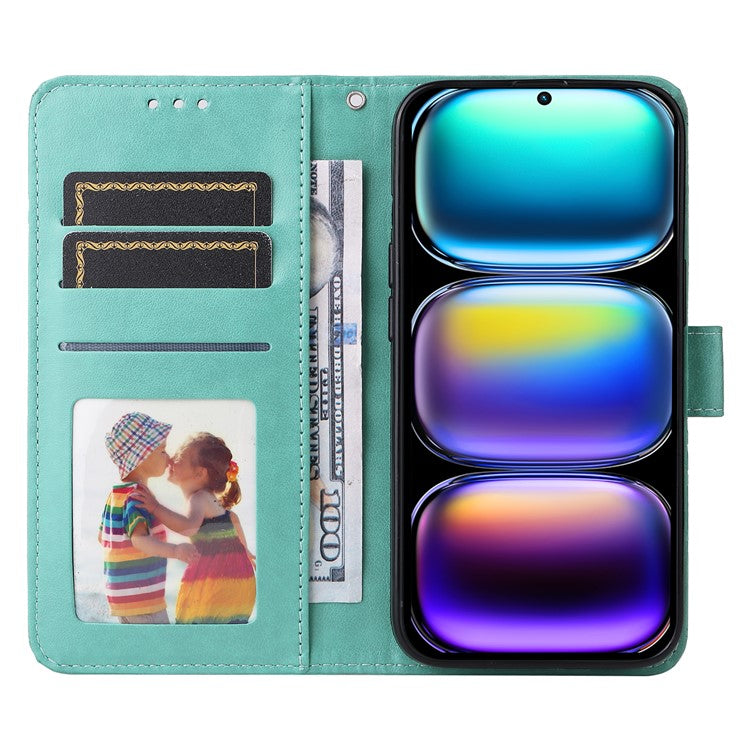 For Infinix Hot 50 Pro+ 4G Case Sunflower Imprint Leather Wallet Phone Cover - Green