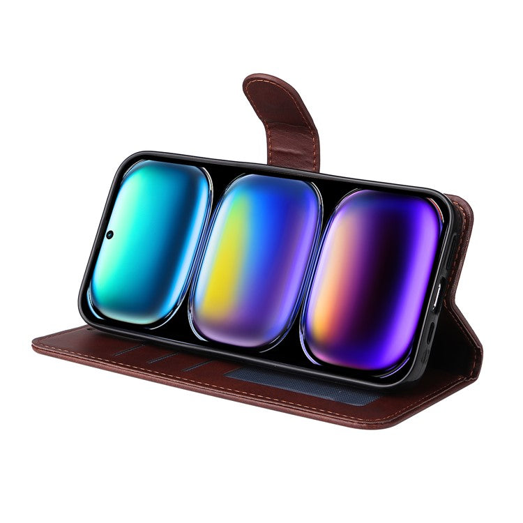 For Infinix Hot 50 Pro+ 4G Case Wallet PU Leather Folio Flip Phone Cover - Brown