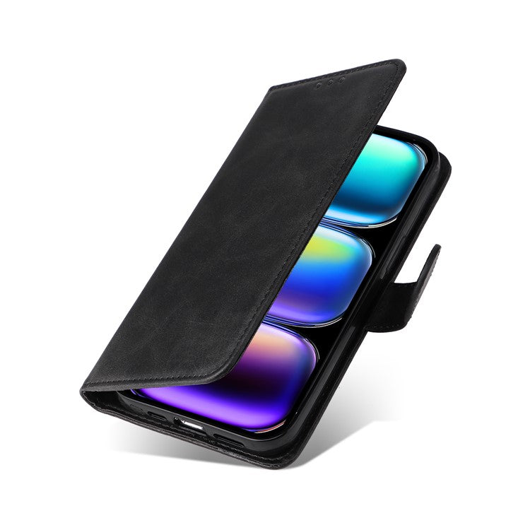 For Infinix Hot 50 Pro+ 4G Case Wallet PU Leather Folio Flip Phone Cover - Black