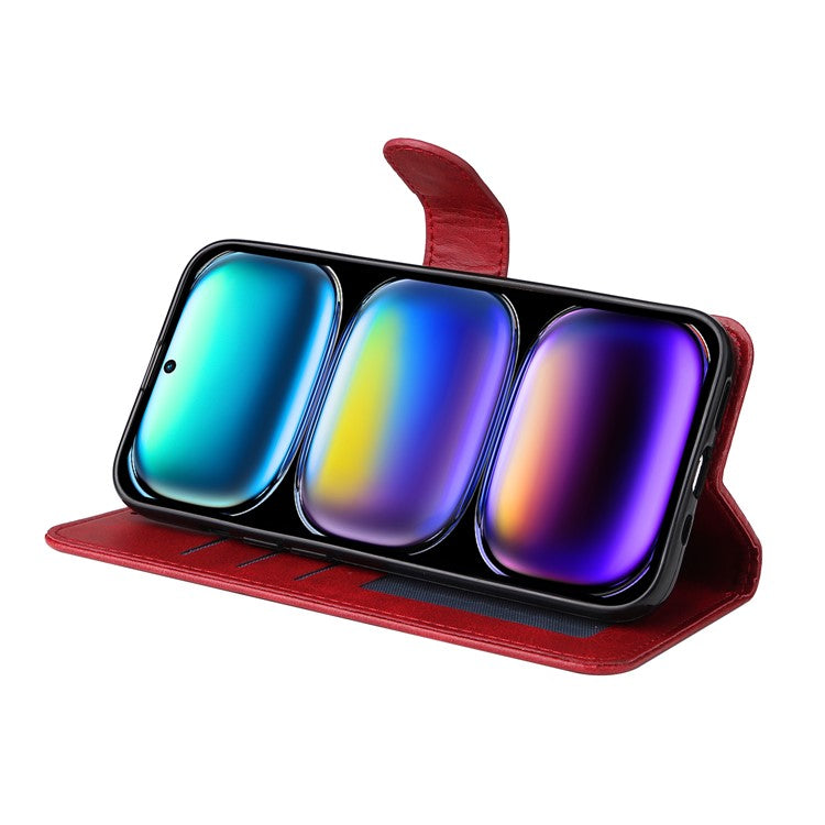 For Infinix Hot 50 Pro+ 4G Case Wallet PU Leather Folio Flip Phone Cover - Red