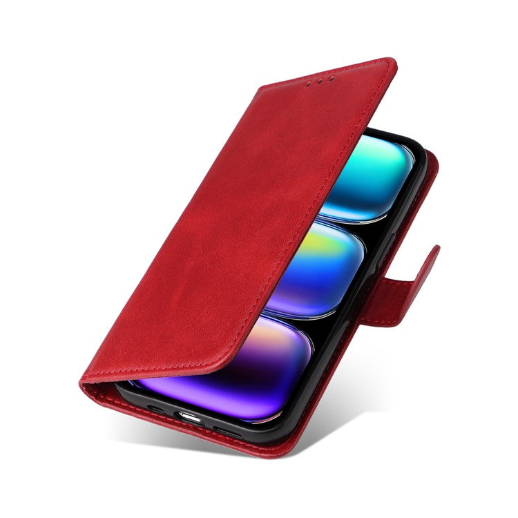 For Infinix Hot 50 Pro+ 4G Case Wallet PU Leather Folio Flip Phone Cover - Red