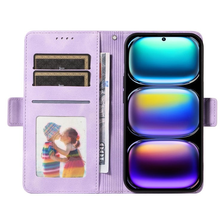 For Infinix Hot 50 Pro+ 4G Case PU Leather Phone Cover Rhombus Starry Imprinted - Purple