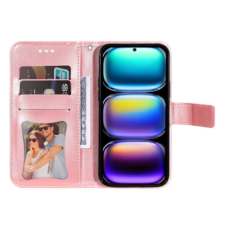 For Infinix Hot 50 Pro+ 4G Case PU Leather Wallet Floral Phone Cover Stand View - Pink