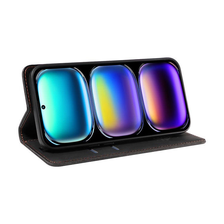 BETOPNICE 003 For Infinix Hot 50 Pro+ 4G Wallet Case Leather Phone Cover with Stand - Black