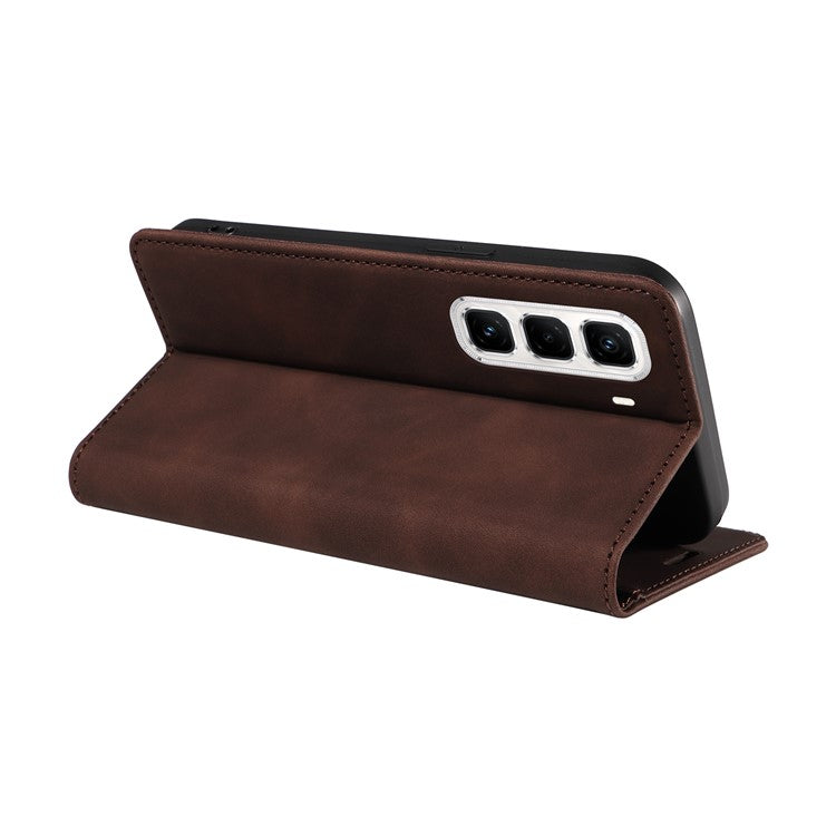 BETOPNICE 003 For Infinix Hot 50 Pro+ 4G Wallet Case Leather Phone Cover with Stand - Brown